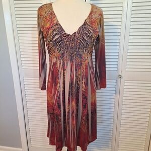One world stretchy boho dress sz medium *L3